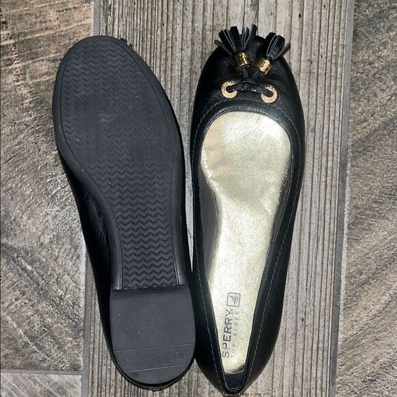 Sperry Black leather Flats with Studded Embellishment - Picture 4 of 5